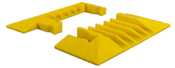 Checkers Safety YJ5EB-125-Y Yellow Polyurethane Cable Protector End Cap- 1/Pack
