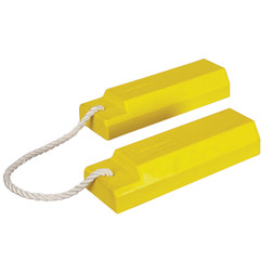 Justrite AC3512-P Yellow Polyurethane Aviation Wheel Chock