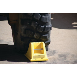 Justrite AC3512-P Yellow Polyurethane Aviation Wheel Chock