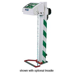 Justrite H45GP-1H Freeze Protected Pedestal Mounted Closed Bowl Eye/Face Wash Station - Each