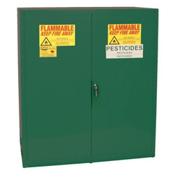 Justrite PEST1923X Green 18 gauge Steel Pesticide Pesticides Safety Cabinet - Each