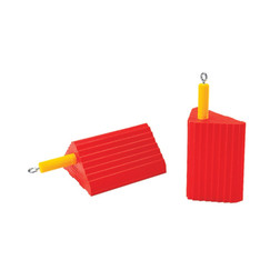 Justrite UC1400-4.5 10 in Orange Polyurethane General-Purpose Utility Wheel Chock
