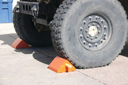 Justrite UC1400-4.5 10 in Orange Polyurethane General-Purpose Utility Wheel Chock