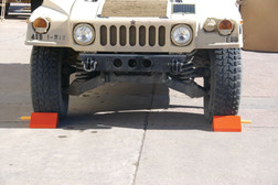 Justrite UC1400-4.5 10 in Orange Polyurethane General-Purpose Utility Wheel Chock