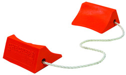 Justrite UC200-S 24 in Orange Polyurethane Aviation Wheel Chock For Small Aircraft