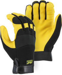 Majestic Glove Golden Eagle 2150 Grain Gold Deerskin Leather Super Fit Mechanics Gloves, Multiple Sizes Available
