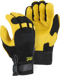 Majestic Glove Golden Eagle 2150H Grain Gold Deerskin Leather Winter Lined Mechanics Gloves, Multiple Sizes Available