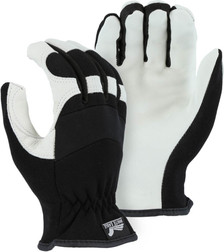 Majestic Glove Golden Eagle 2153D Grain White Goatskin Leather Mechanics Gloves, Multiple Sizes Available