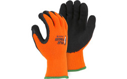 Majestic Glove Polar Penguin 3396HY Acrylic Super Fit Pre Curved Winter Lined Gloves, orange