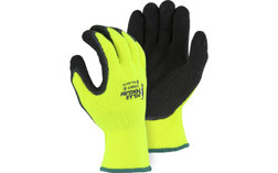 Majestic Glove Polar Penguin 3396HY Acrylic Super Fit Pre Curved Winter Lined Gloves, yellow