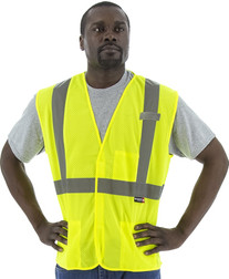 Majestic Glove 75-3203 100% Mesh Polyester Safety Mesh Vest, front