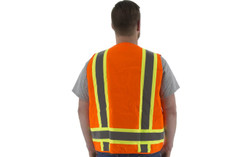back of orange vest