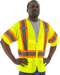 Majestic Glove 75-3301 100% Mesh Polyester Safety Mesh Vest, Multiple Sizes and Colors Available