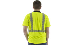 Majestic Glove 75-5213 100% Bird's Eye Mesh Polyester Reflective Chainsaw Moisture Wicking Short Sleeves Polo Shirt - back