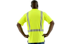 Majestic Glove 75-5217 Polyester Reflective Chainsaw Moisture Wicking Short Sleeves Shirt - yellow back