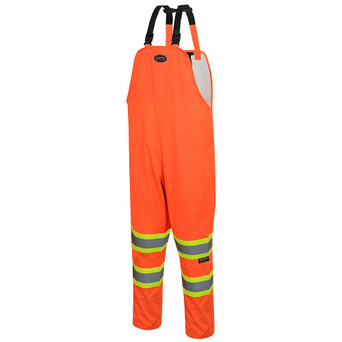 SureWerx Pioneer® 300 Denier Oxford Polyester Safety Waterproof Rainwear Bib Pant, Multiple Sizes and Colors Available