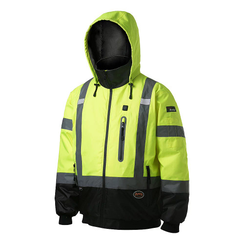 SureWerx Pioneer® 300 Denier Oxford Polyester Waterproof Heated Nano Bomber Safety Jacket, Multiple Sizes and Colors Available
