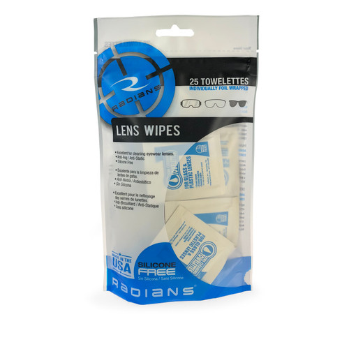 Radians LC25BG Disposable Lens Cleaning Towelettes