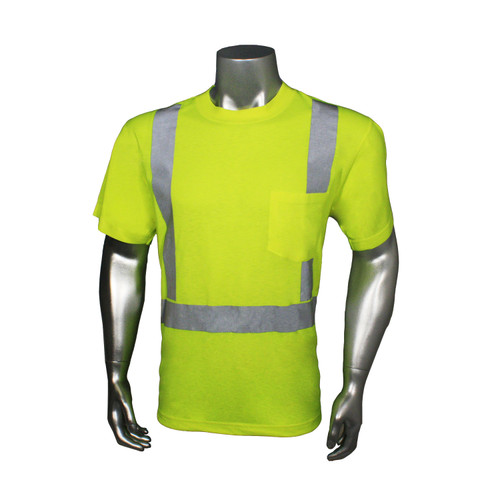 Radians Radwear® USA LHV-TS-P Hydrowick Short Sleeve Solid Safety T-Shirt, Multiple Sizes Available