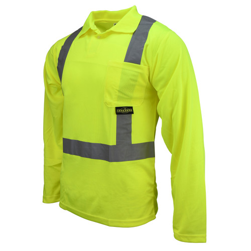 Radians ST22-2PGS High-Visibility Long Sleeve Safety Polo Shirt, Multiple Sizes Available