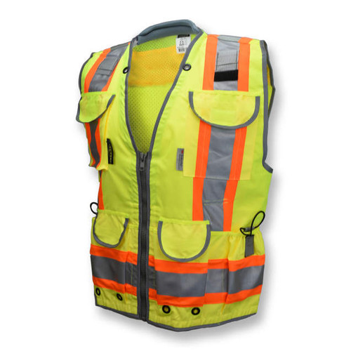 Radians SV55-2ZGD Two-Tone Woven/Mesh Engineer Vest, Multiple Sizes Available