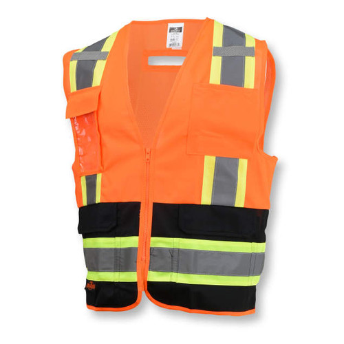 Radians SV6B-2ZOD Two-Tone Solid Front Mesh Back Safety Vest, Multiple Sizes Available