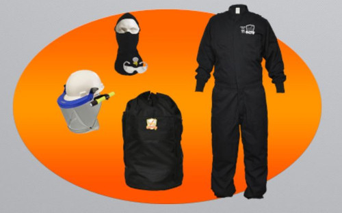 Arc Rated Safety 11 Cal Arc PPE in a Bag Kit COV029C05HTALKIT 11 Cal Gear Bag Safety Clothing Kit - with Light