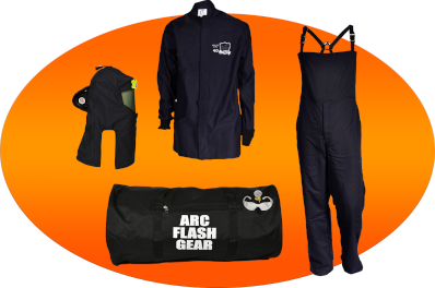 Arc Rated Safety JABHDFL0143CKIT 40 Cal Economy Bag Safety Clothing Kit, Hood with Fan and Light