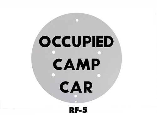 Nolan Signal Flag "Occupied Camp Car" Black Letter with White Background: RF-5