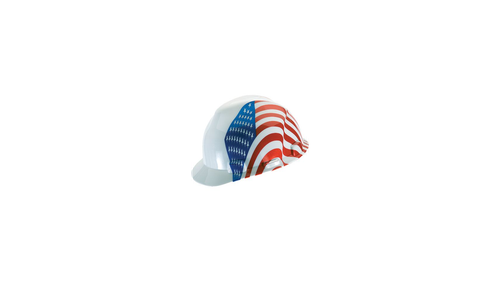 MSA 10050611 V-Gard® American Freedom Front Brim Hard Hat, Multiple Color, Graphics Values Available - Each