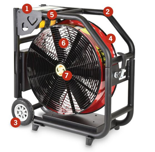 Super Vac V18-BD-SP 18 in 1 HP 2032 rpm Positive Pressure Variable Speed Battery Fan
