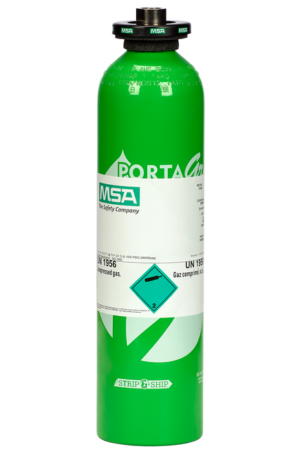 MSA 10150595 Calibration Gas Cylinder, 116 L, CH4, O2, CO, H2S