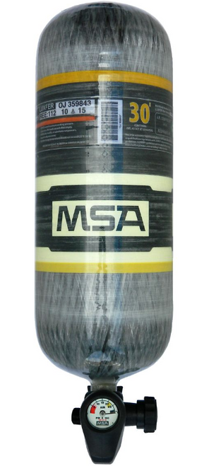 MSA 10156424-SP High Pressure G1 Air Cylinder Assembly 4500 psig, Low Profile
