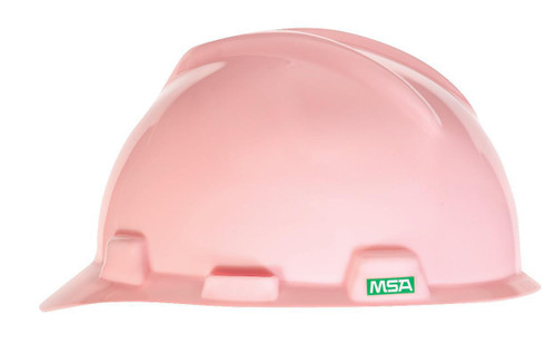 MSA 485364 V-Gard® Cap Style Protective Front Brim Slotted Hard Hat - Each