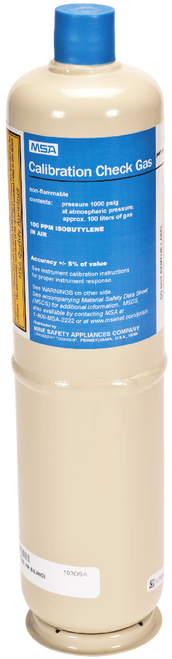 MSA 494450 Calibration Gas Cylinder, 100 L, (I)-100 PPM