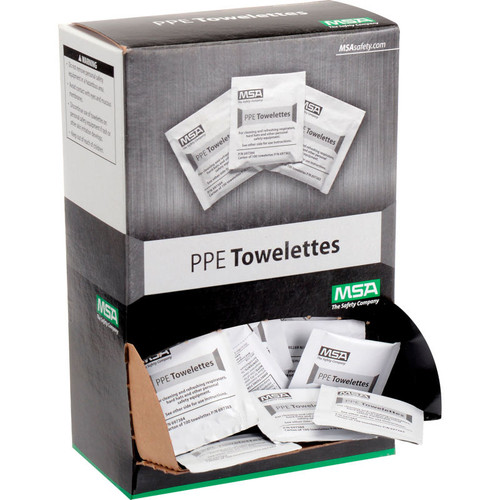 MSA 697383 Safety Respirator Towelette - 100/Box