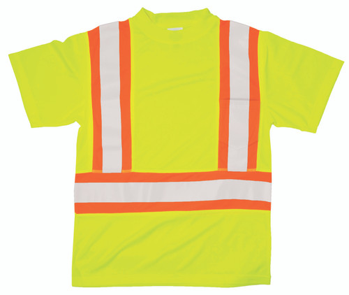 Kishigo 9120 1 Pocket Flat Stitch Panels Safety T-Shirt, Multiple Sizes Available