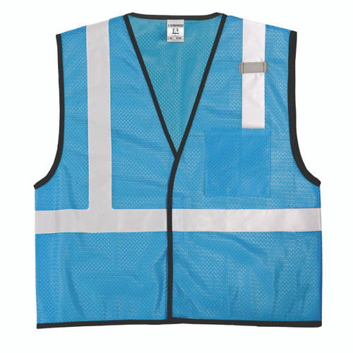 Kishigo EV Series B130 1 Pocket Enhanced Visibility Mesh Vest, Multiple Sizes Available