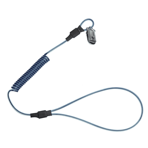 Falltech Stretch Coil Choke-On Cinch Loop Snap Clip Hard Hat Tether, Multiple Packaging Values Available