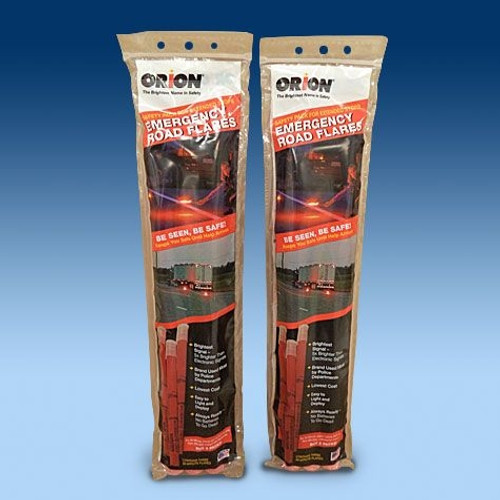 Orion 3073 Red Waxed Retail Packaged Emergency Road Flare - 3/Pack