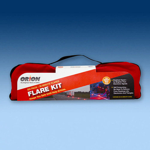 Orion 6030 Red High Duty Polyester Bag Emergency Road Flare Kit - 6/Pack