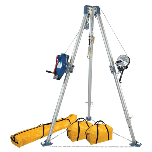 Falltech 7504S Tripod System with 60 ft Stainless Steel SRL-R & Personnel Winch