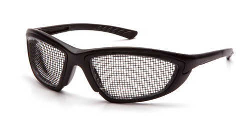 Pyramex TRIFECTA SB74WMD Wire Mesh Impact Safety Glasses - front angle