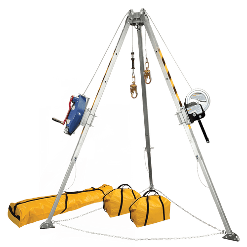 Falltech 7509 Tripod System with 60 ft Galvanized Steel SRL-R & Personnel Winch