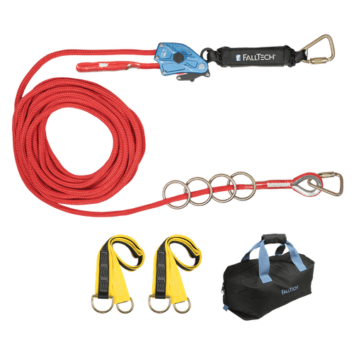 Falltech 4 Person Temporary Rope Horizontal Lifeline System, Multiple Length Values Available