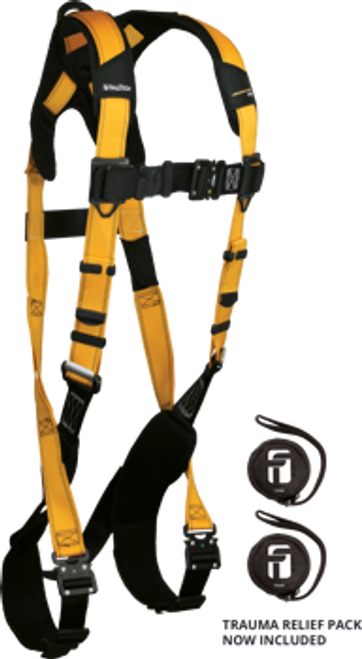 Falltech 7021BQC Journeyman Flex Aluminum 1D Standard Non-belted Full Body Harness