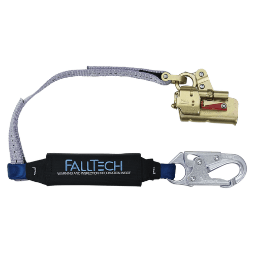 Falltech 8355 Trailing Park Function & 3 ft ViewPack Energy Absorbing Lanyard Rope Adjuster