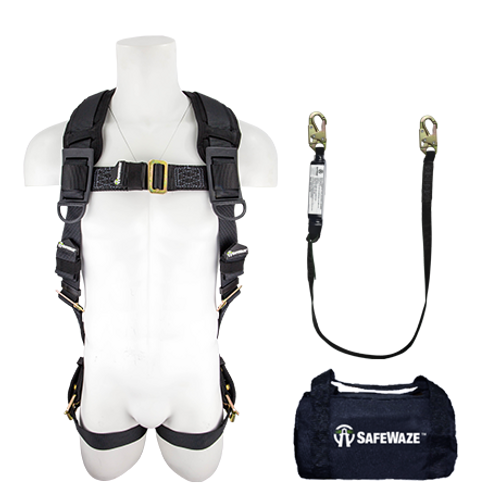 SAFEWAZE FS145-HW Combo Heavyweight Fall Protection Harness Kit