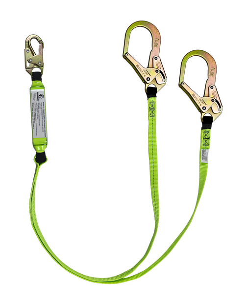 SAFEWAZE FS566 Dual Leg Energy Absorbing Lanyard, Multiple Lengths Available