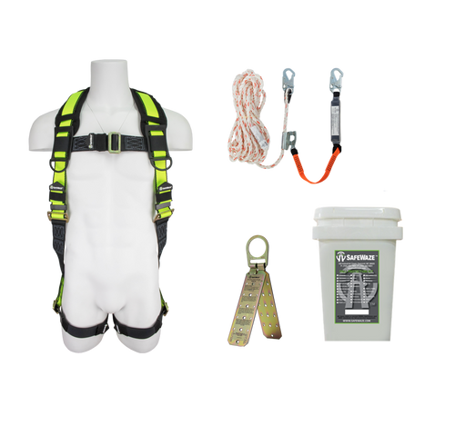SAFEWAZE FS-ROOF-X Fall Protection Harness Kit
